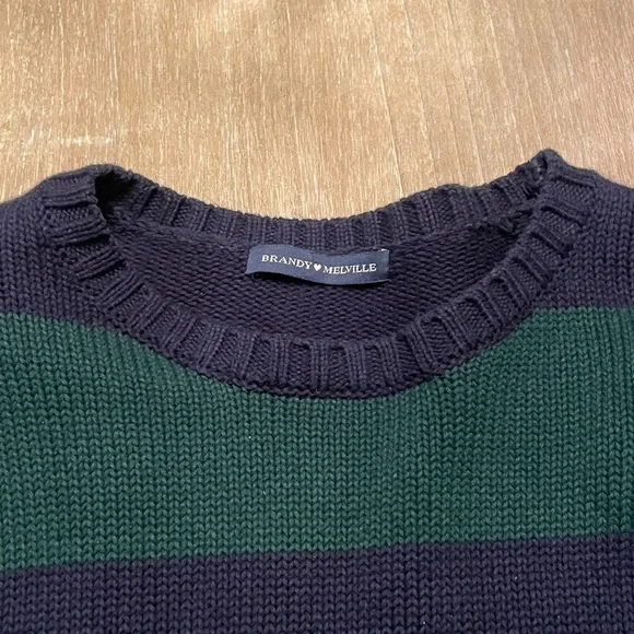 Brandy Melville Briana Striped Cotton Sweater - Picture 7 of 8